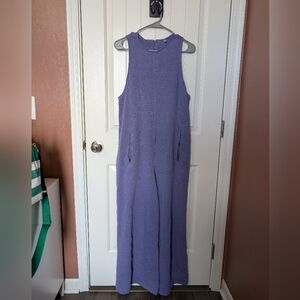 NWOTS FREE PEOPLE Movement Knit Cotton Blend Jumpsuit Onesie Purple S/P